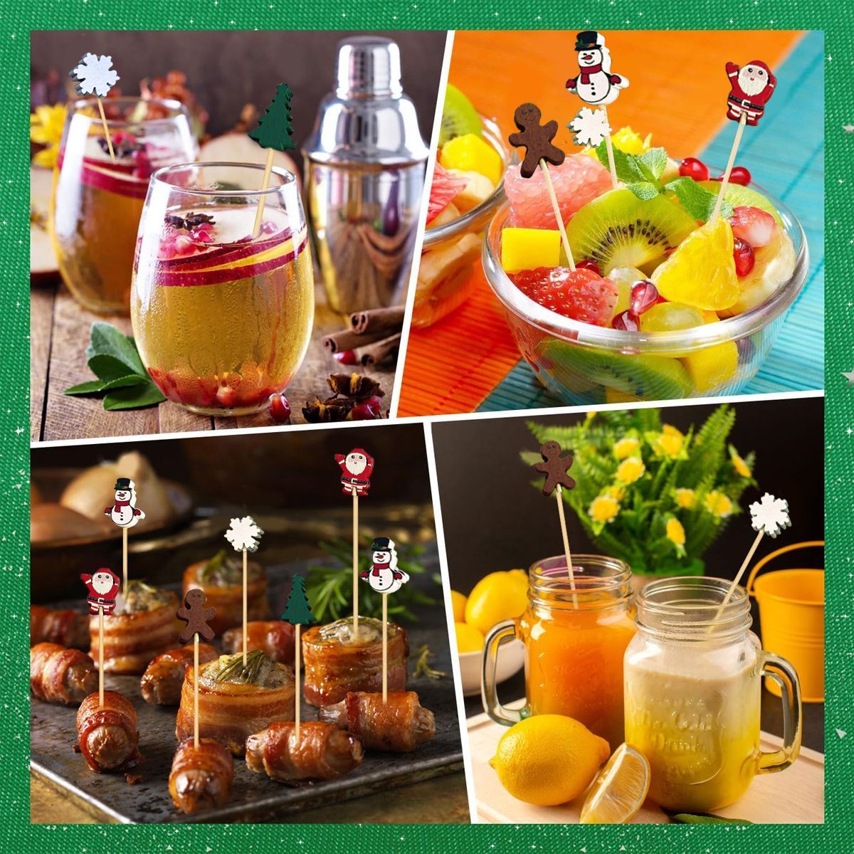 Christmas Food and Drink Picks - 100 count (12.5 cm)