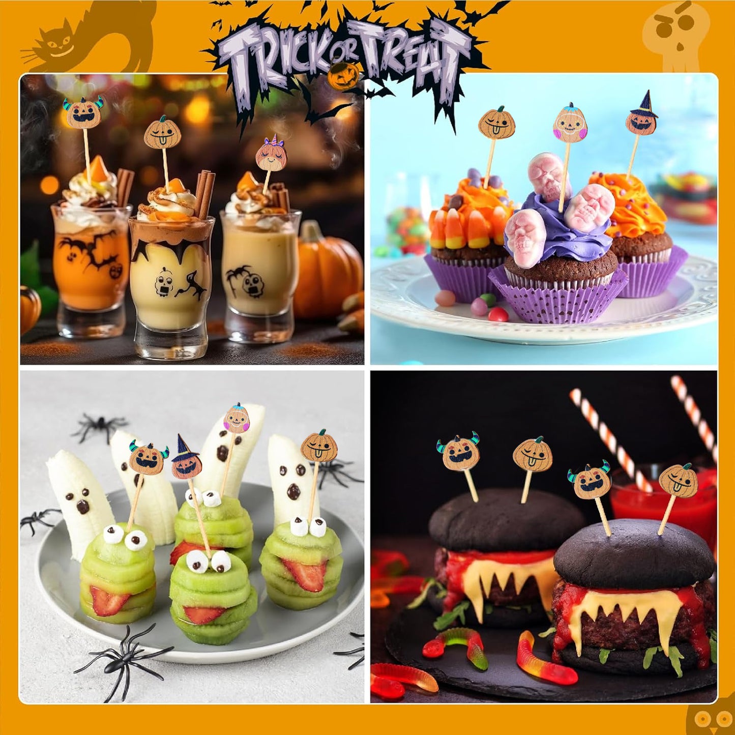 Halloween Food and Drink Picks - 100 count (12.6 cm)