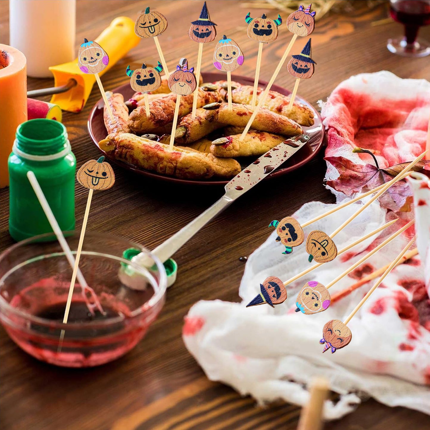 Halloween Food and Drink Picks - 100 count (12.6 cm)