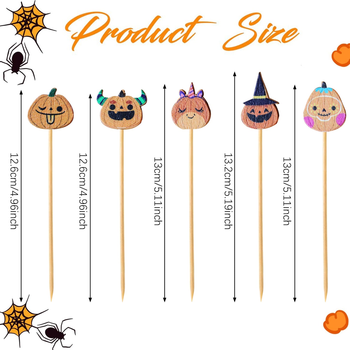 Halloween Food and Drink Picks - 100 count (12.6 cm)